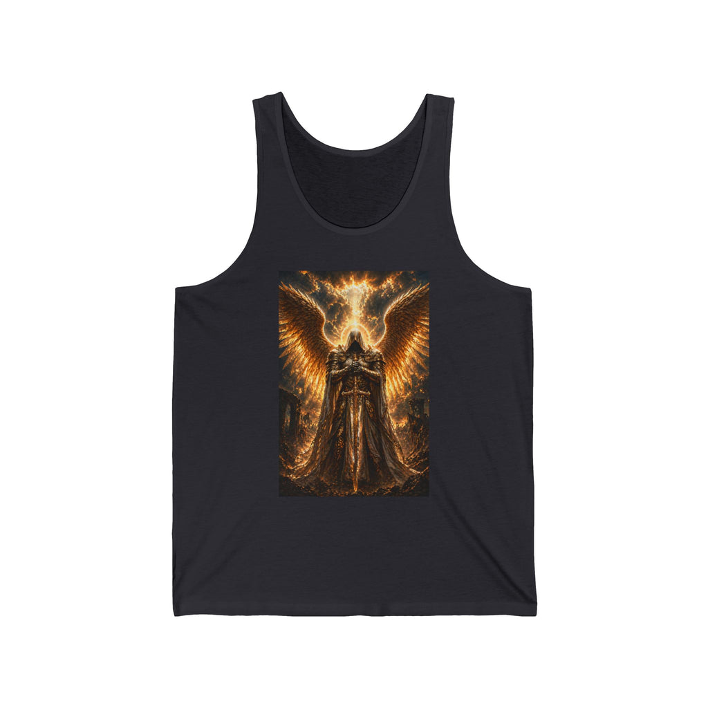 Angel of Fire Tank Top — Fiery Gothic Angel Graphic Tank