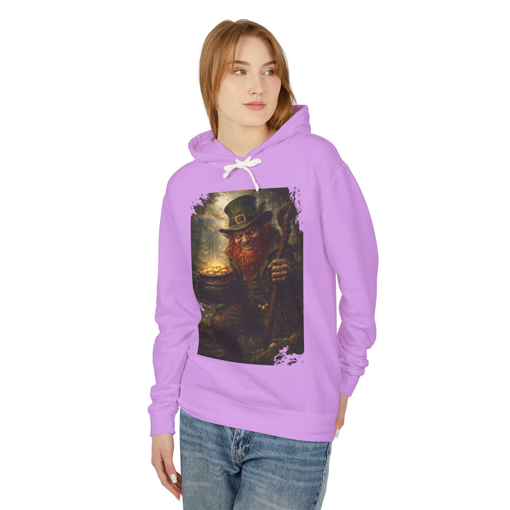 St. Patrick’s Day Leprechaun Hoodie — Vintage Pot of Gold Illustration