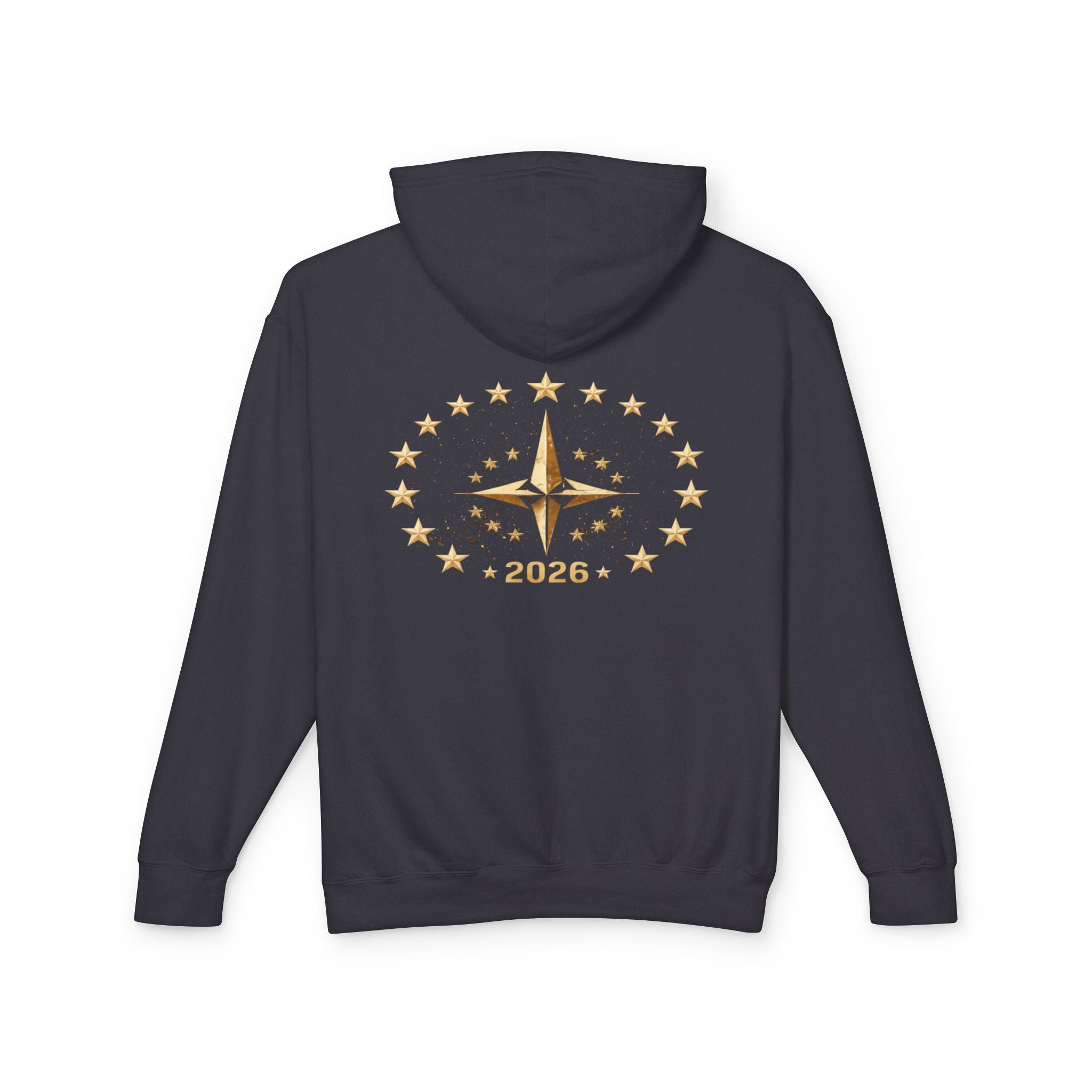 United By The Stars Eagle Flag Hoodie — "Stronger Together" Patriotic Military Veteran Pullover