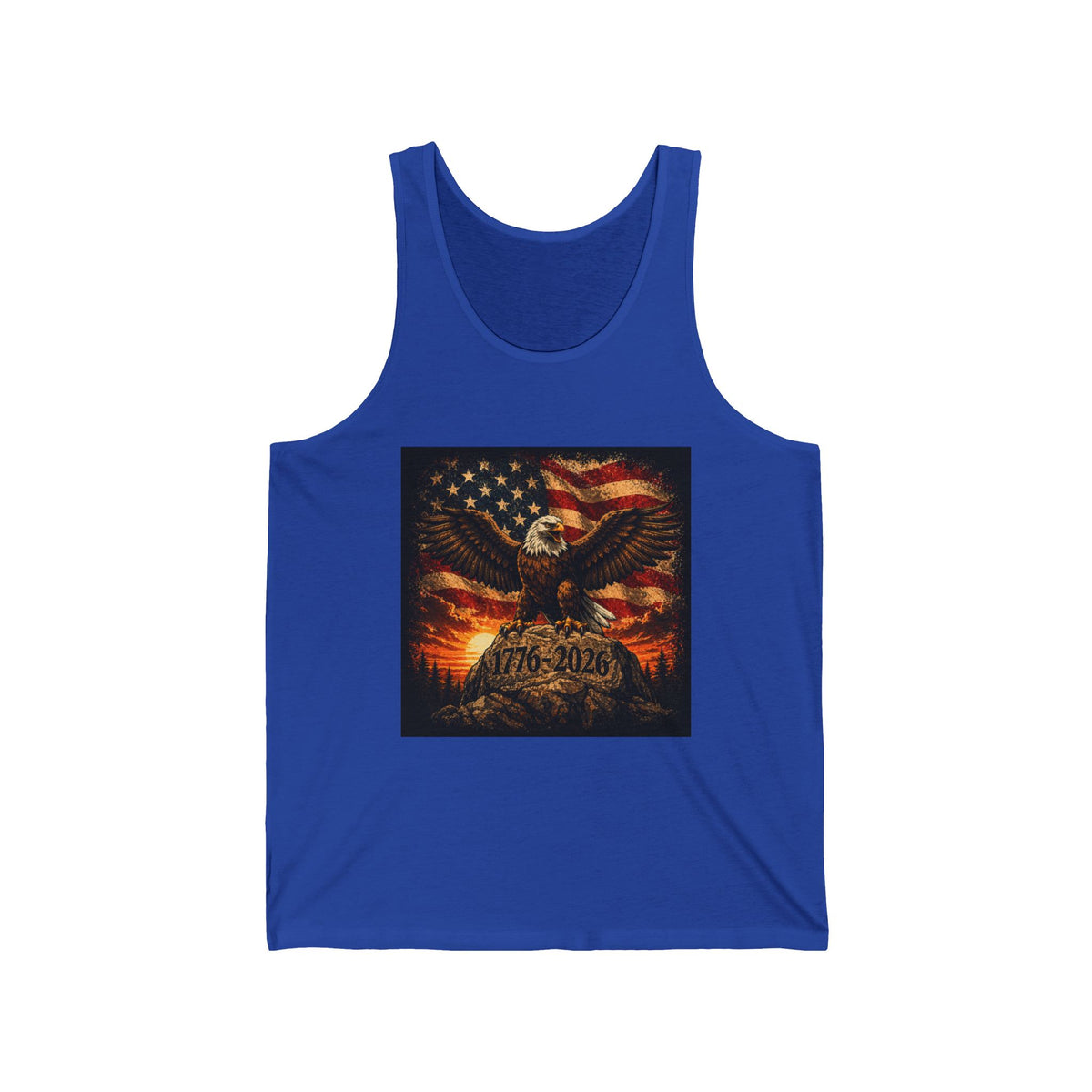 Patriotic Eagle Tank Top – 1776–2026 American Flag Graphic