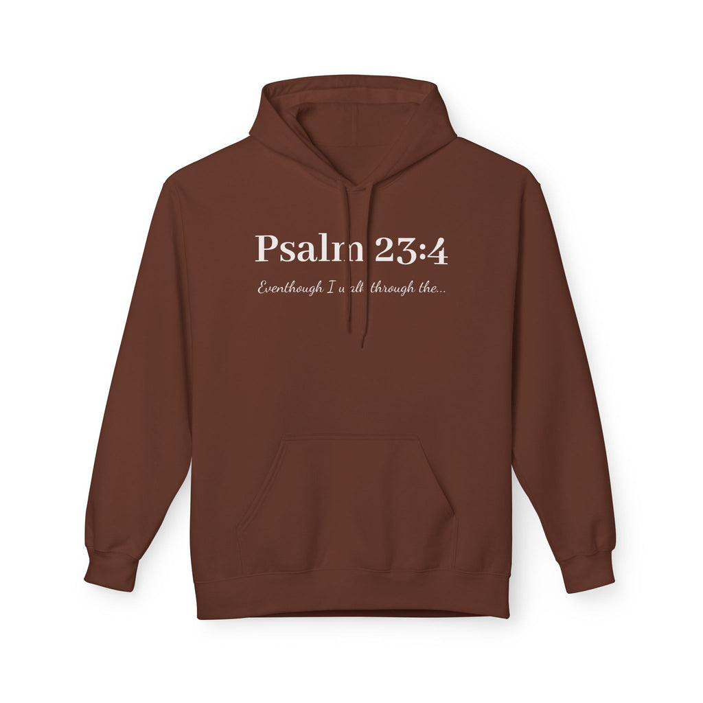 Psalm 23:4 Hoodie — Christian Faith Scripture Sweatshirt