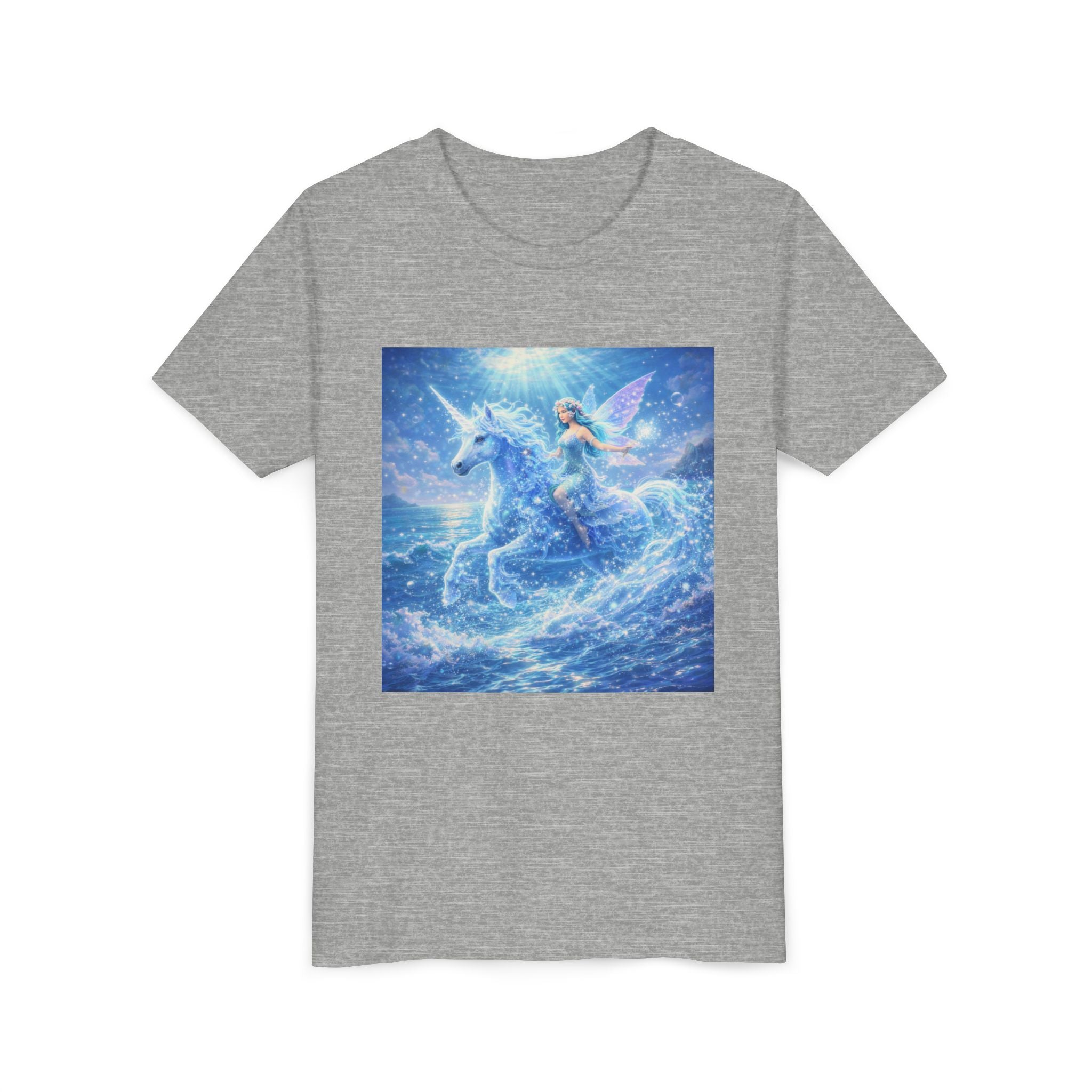 Kids Unicorn Fairy Tee — Magical Blue Pegasus Graphic Youth T-Shirt