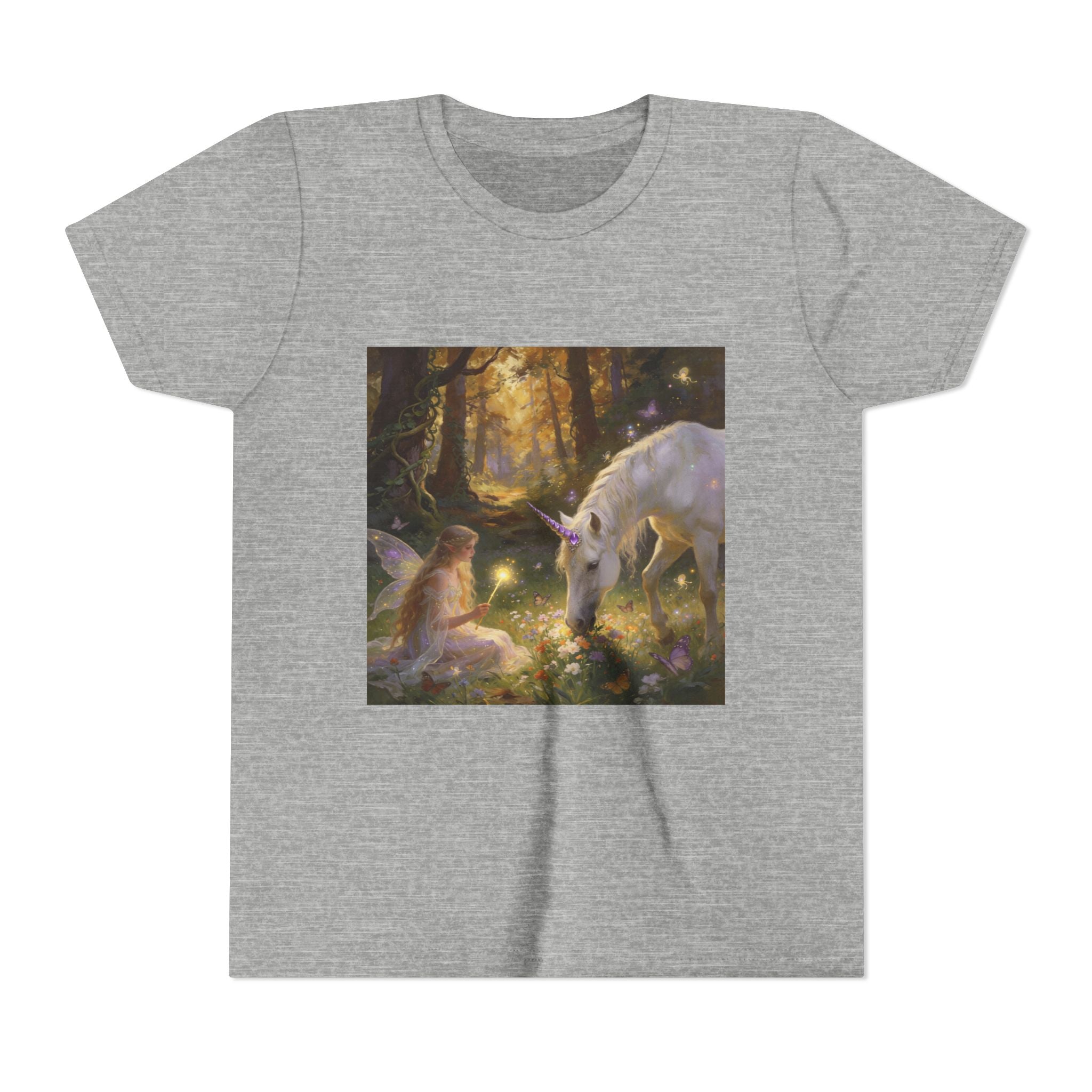 Youth Tee — Enchanted Forest Unicorn & Fairy Graphic