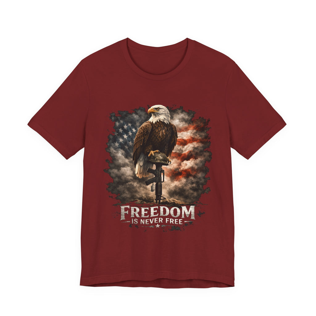 Freedom Is Never Free Eagle T‑Shirt — Patriotic American Flag Tee