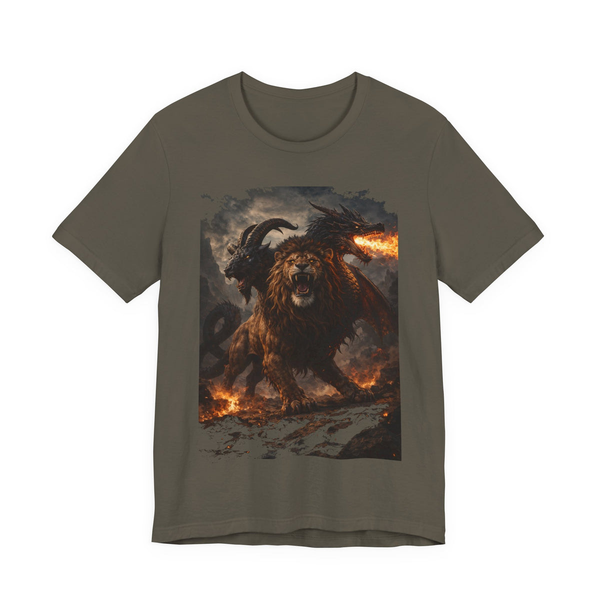 Chimera is one of the most fascinating creatures-Hellfire Beast Graphic T-Shirt