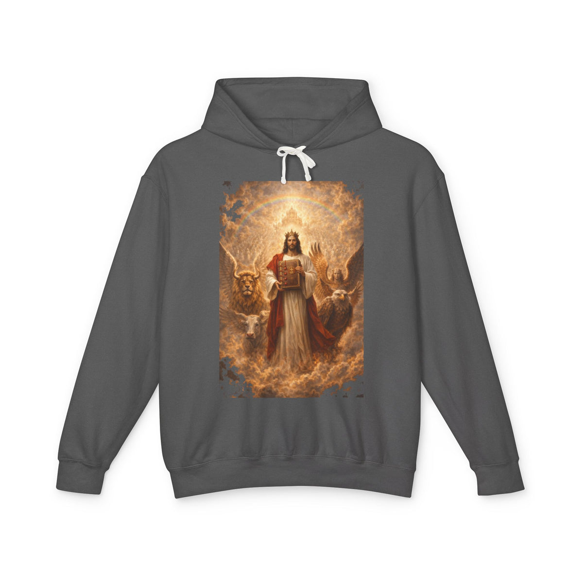 Revelation 5-10 Jesus Christ Illustration Hoodie — Religious Faith Graphic Hoodie