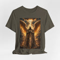 Gods Angel Warrior Graphic Tee — Golden Guardian Winged Angel T-Shirt