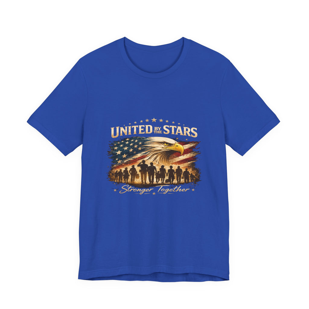 United We Stand T-Shirt – Patriotic Eagle & Soldiers “Stronger Together” Tee