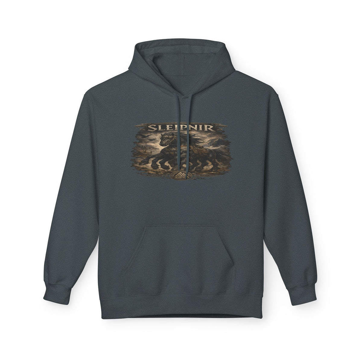 Sleipnir Viking Horse Hoodie — Norse Mythology Odin Sleipnir Graphic Sweatshirt