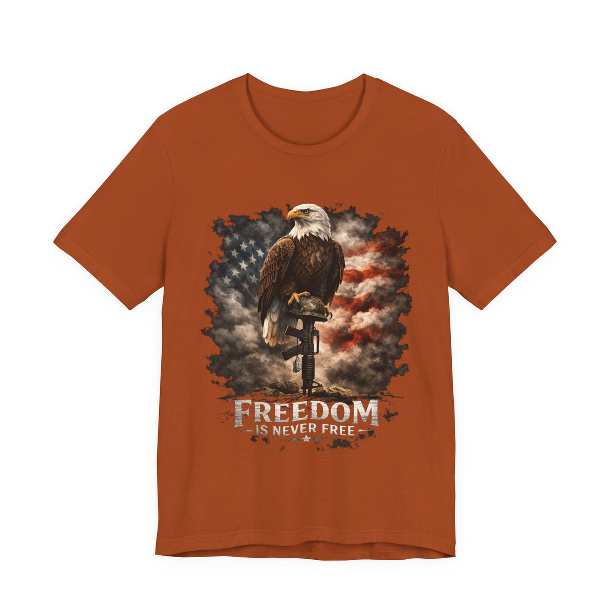 Freedom Is Never Free Eagle T‑Shirt — Patriotic American Flag Tee