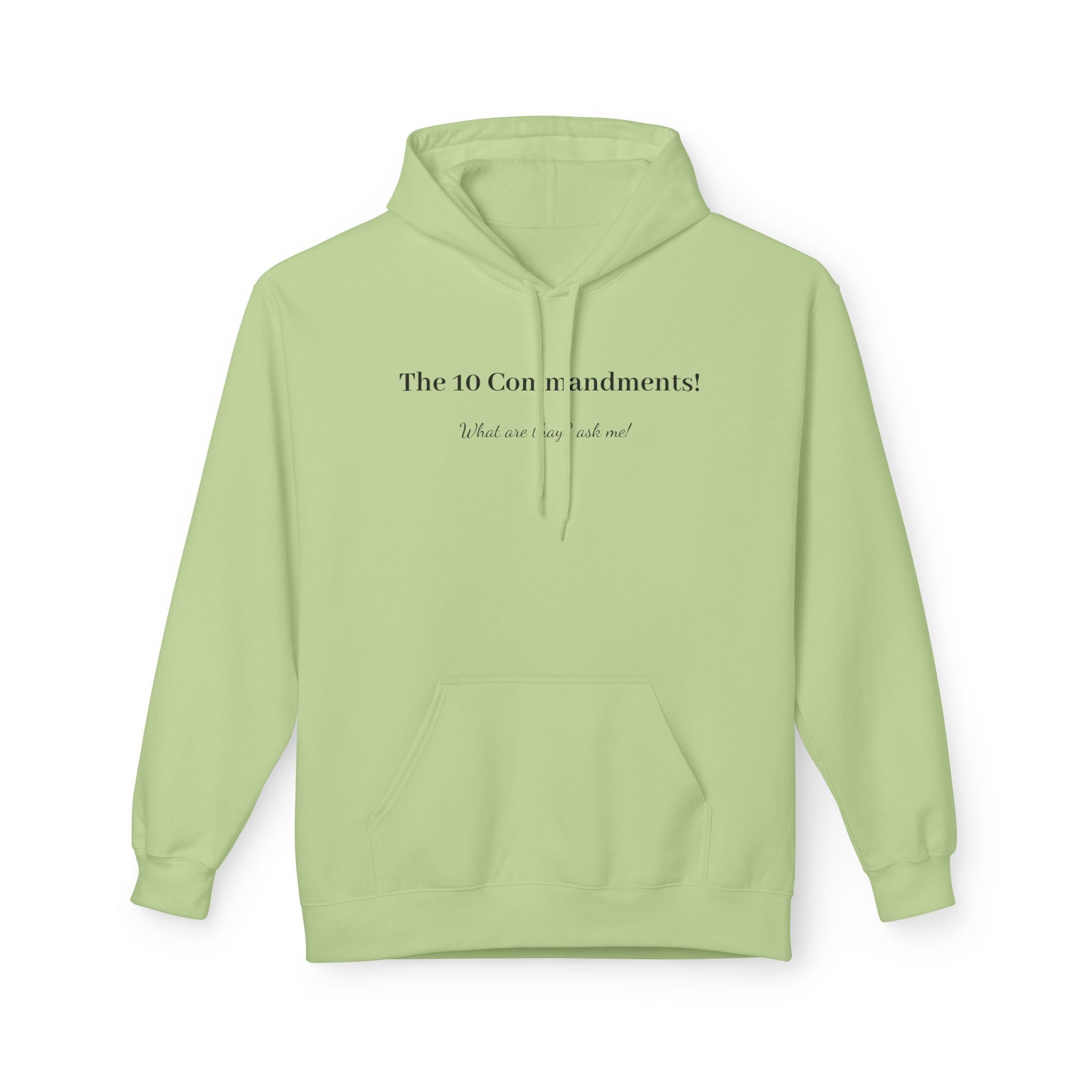 "The 10 Commandments" Script List Back Print Christian Faith Pullover