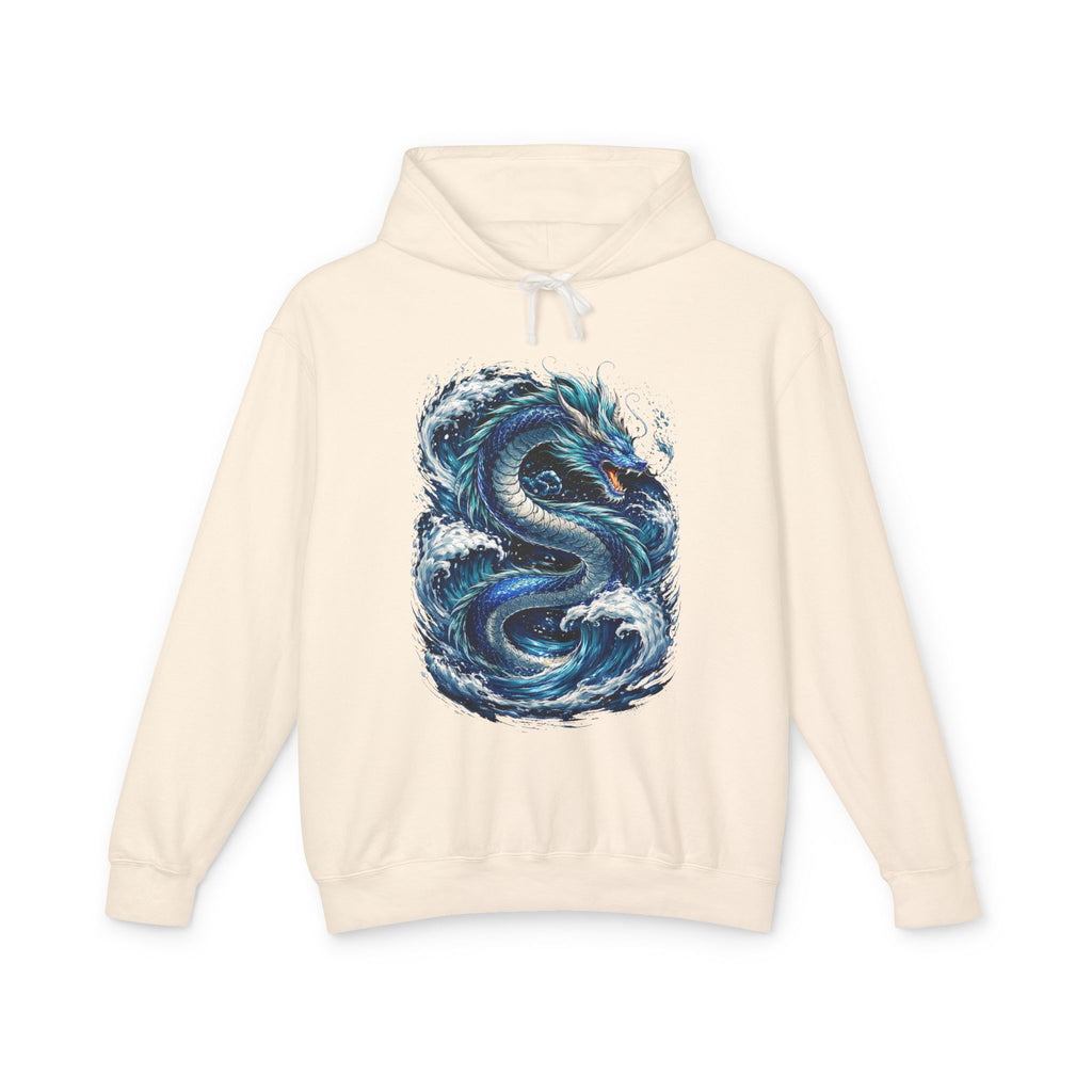 Dragon Wave Hoodie — Blue Sea Serpent Graphic Sweatshirt
