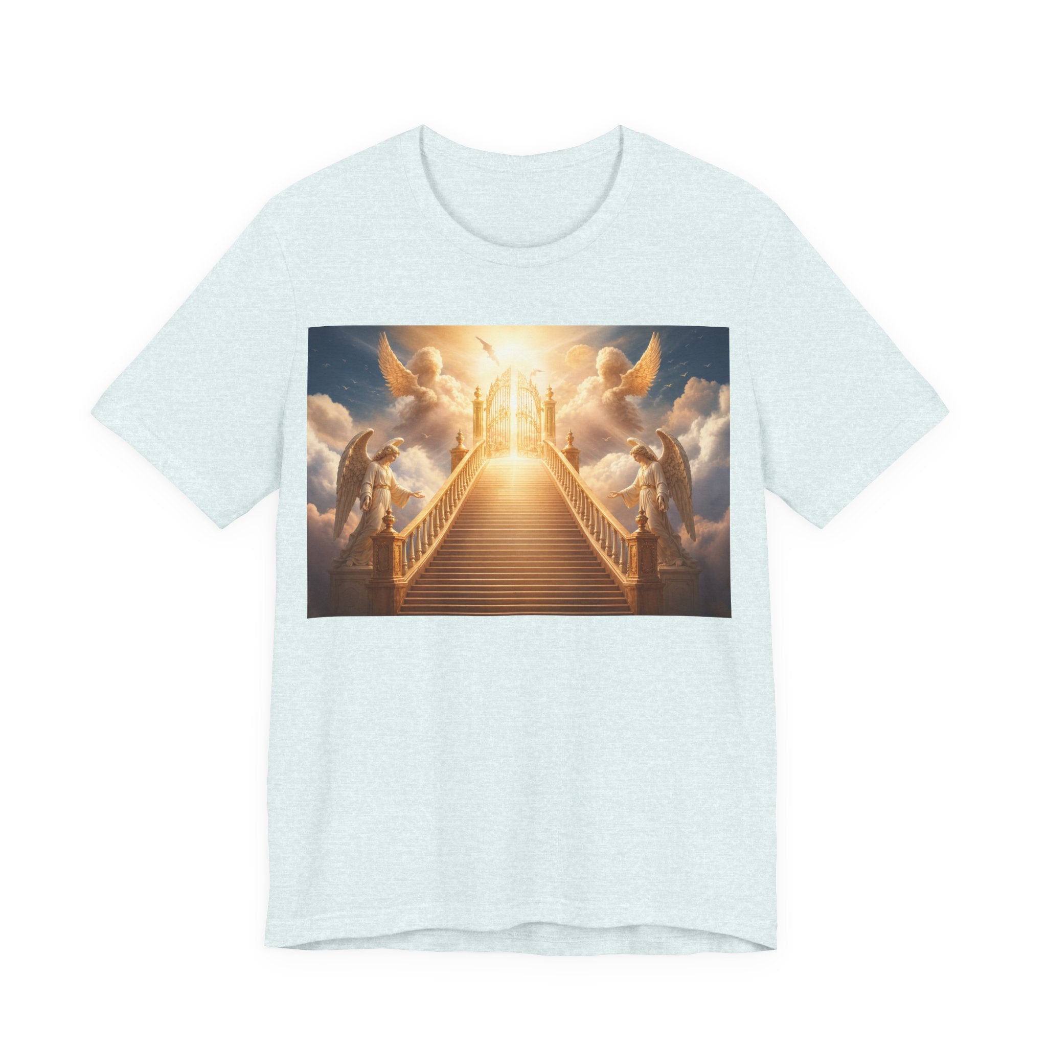 Heavenly Stairway T‑Shirt — Golden Gates Angelic Design