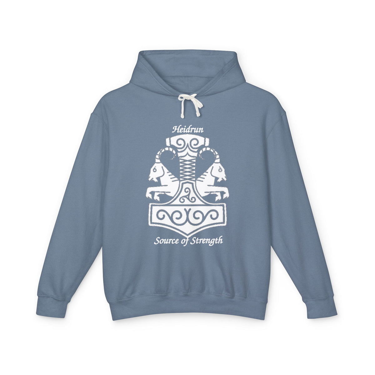 Heidrun Viking Shield Hoodie – 'Heidrun Source of Strength' Norse Mythology Sweatshirt