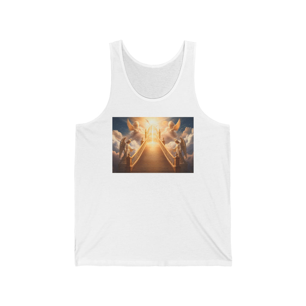Heavenly Stairway Tank Top – Inspiring Angelic Morning Graphic