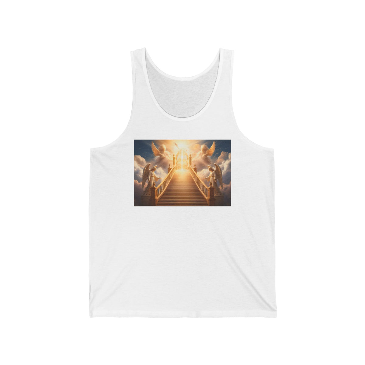 Heavenly Stairway Tank Top – Inspiring Angelic Morning Graphic