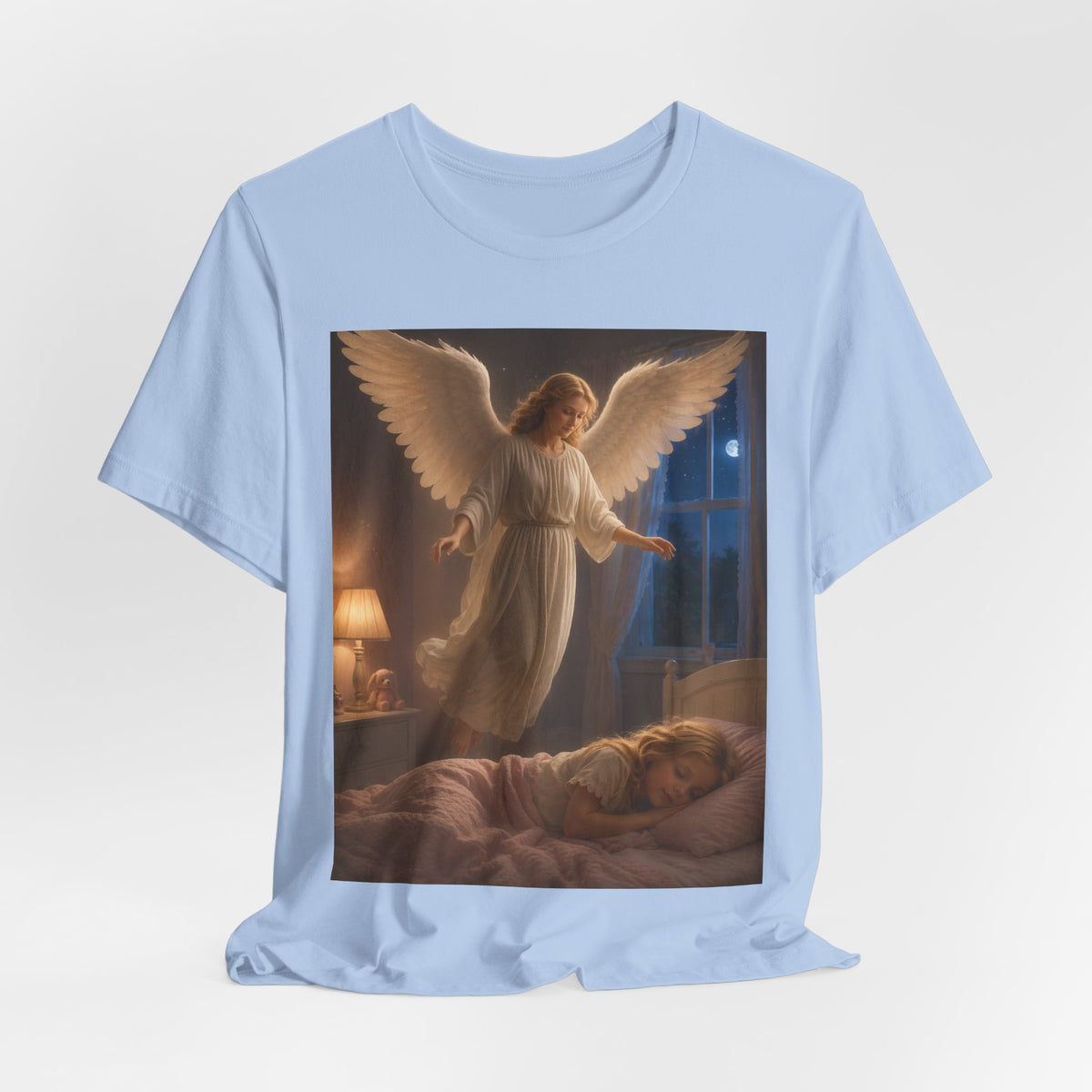 Guardian Angel T‑Shirt — Peaceful Night Prayer Tee for Kids & Parents