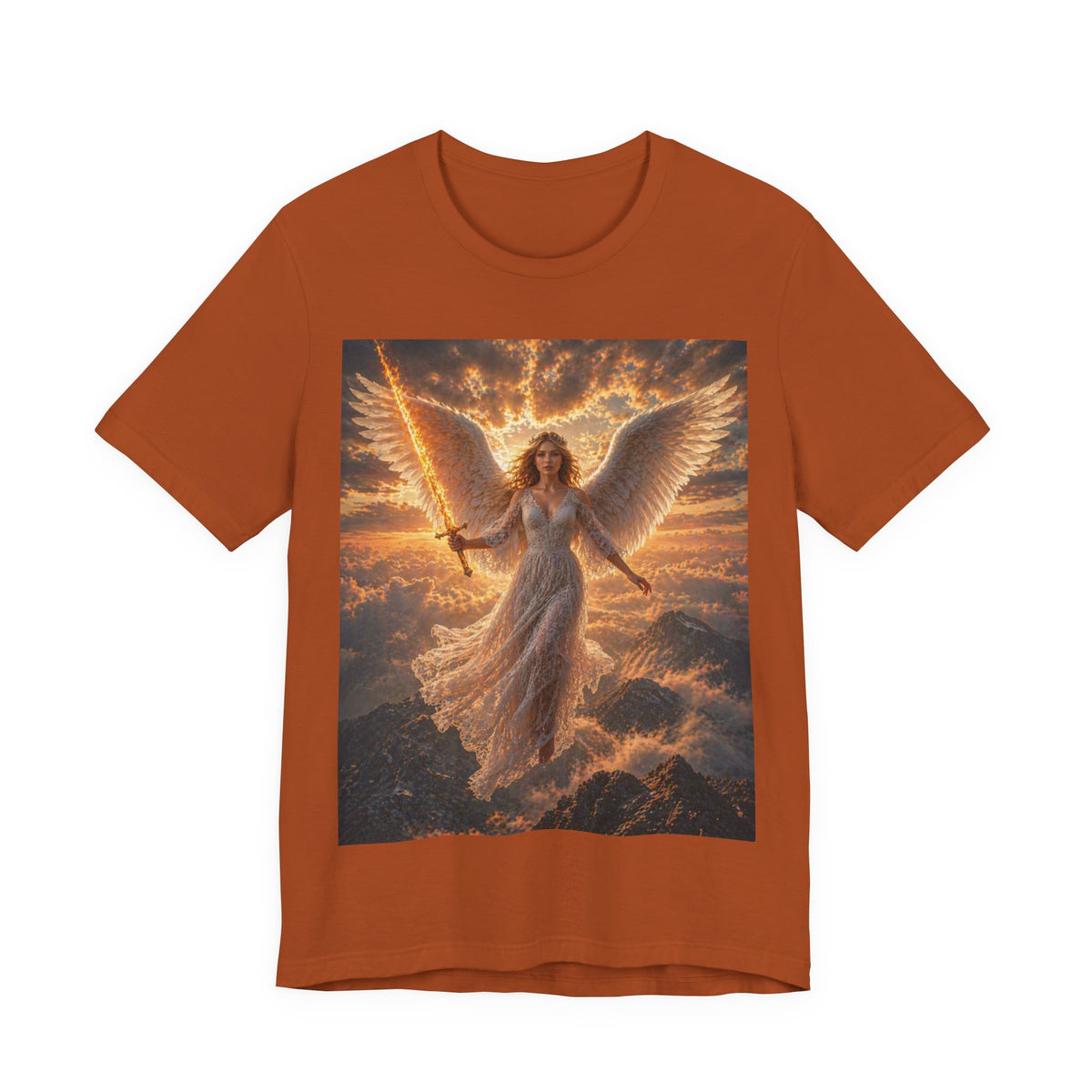 Angel Warrior Tee — Radiant Guardian Wings Graphic T-Shirt