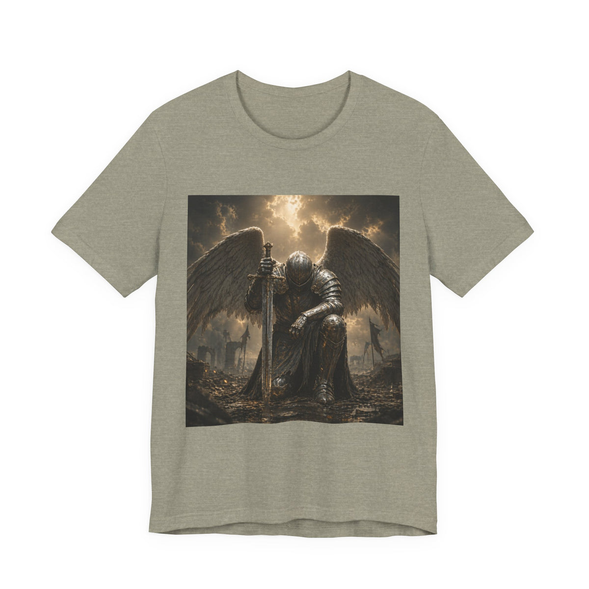 Angel Knight T-Shirt — Gothic Dark  Armor Tee