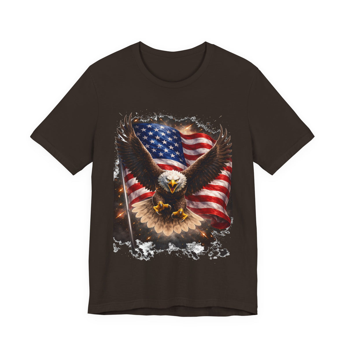 American Eagle Flag T-Shirt — Patriotic Bald Eagle Graphic Tee