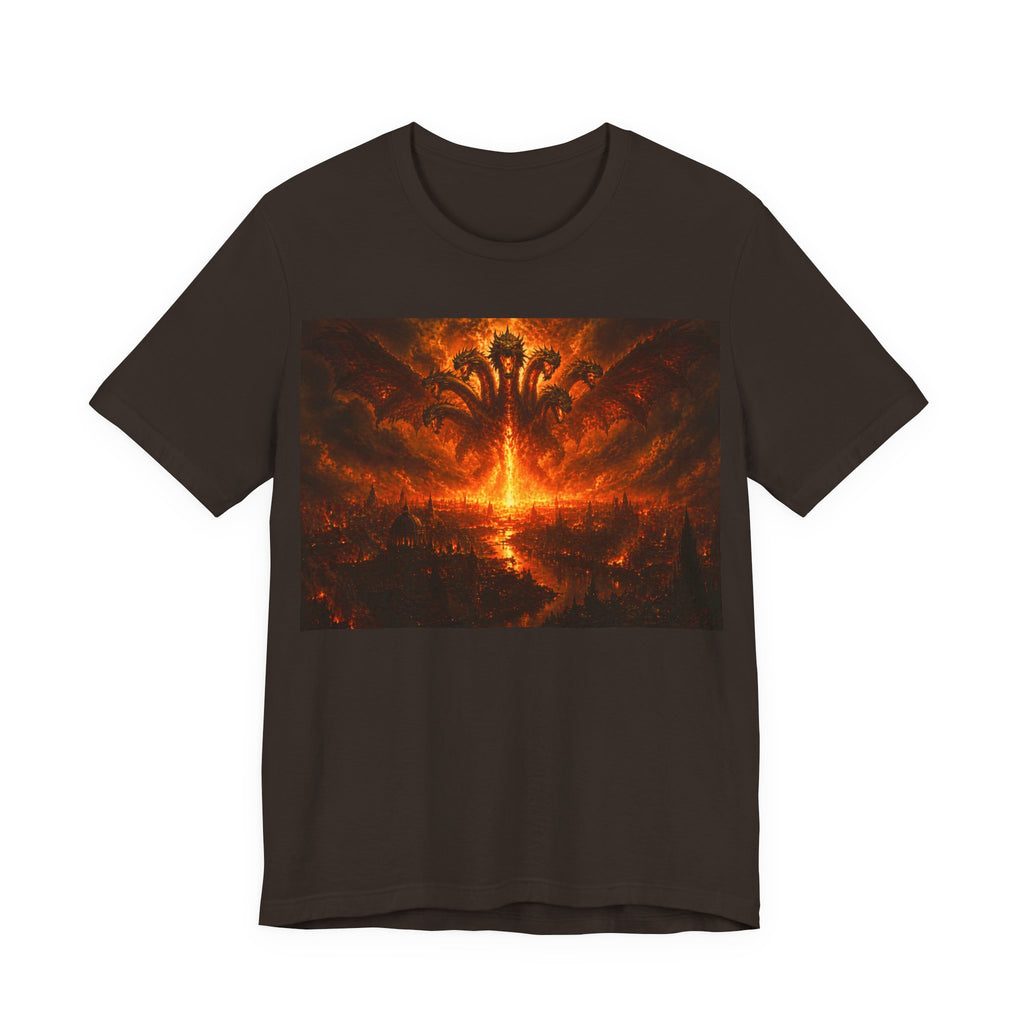 The seven headed dragon from the end of times T‑Shirt — Dark Graphic Tee