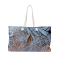 Frosted Fern Weekender Bag — Winter Nature Travel Tote