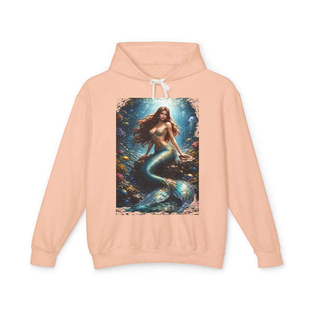 Mermaid Art Hooded Sweatshirt — Mystical Ocean Fantasy Hoodie