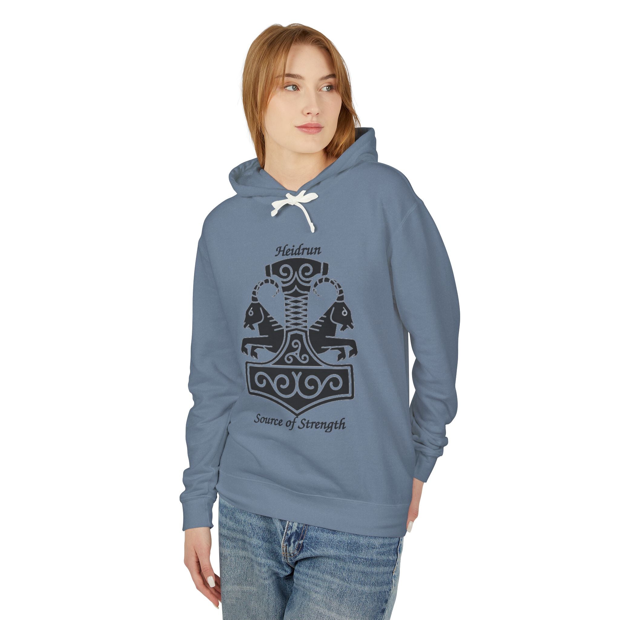 Heidrun 'Source of Strength' Viking Mjolnir Hoodie