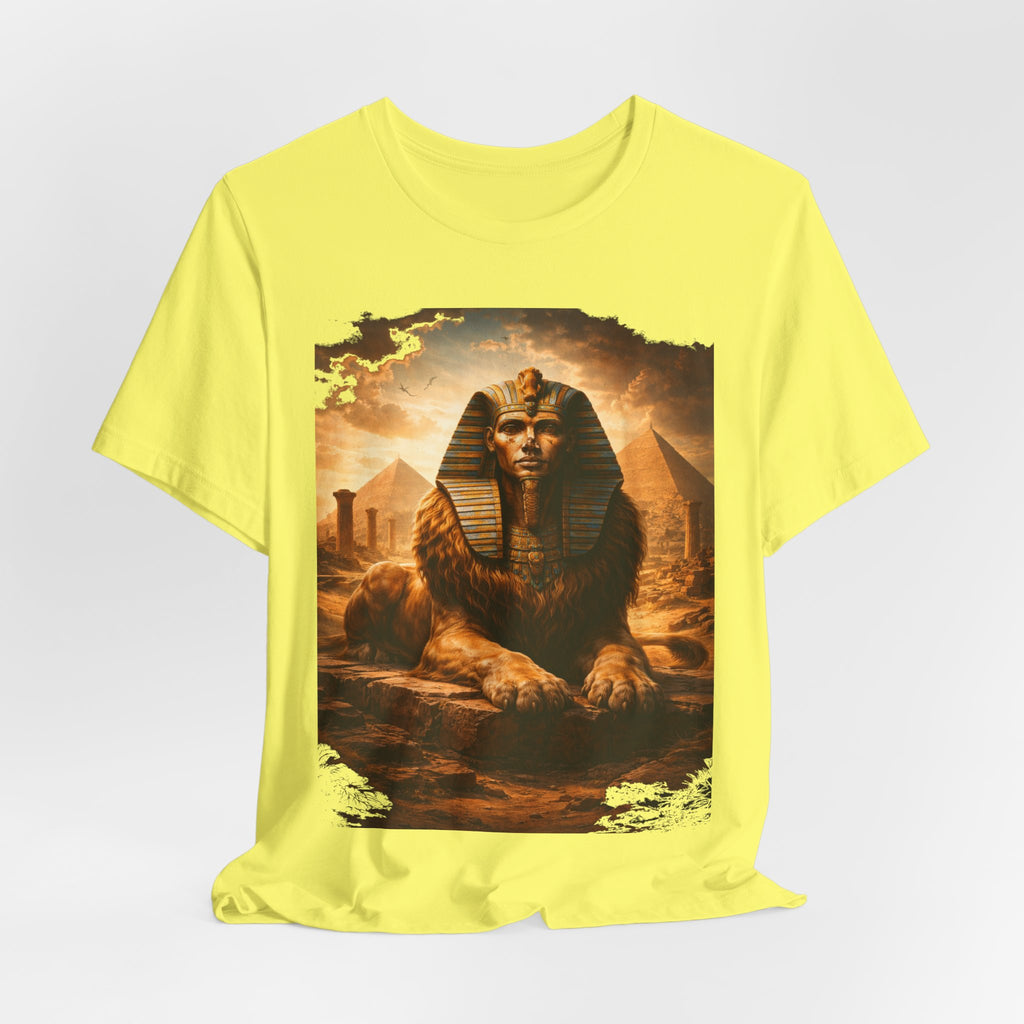 Egyptian Sphinx Graphic Tee — Vintage Pyramid Sunset T-Shirt