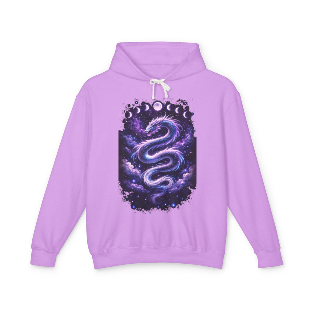 Galaxy Serpent Hoodie — Cosmic Dragon Moon Phases Pullover