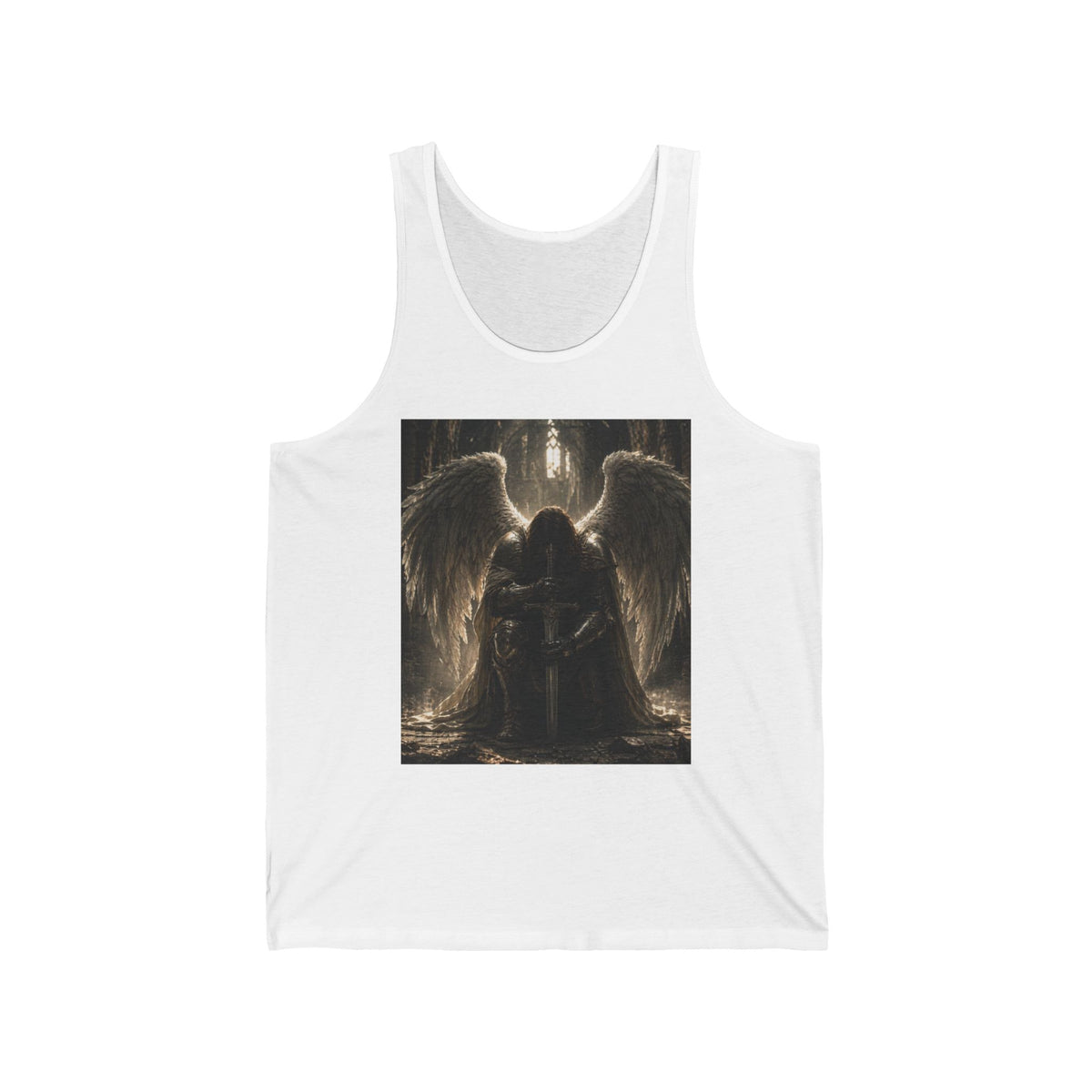 Angel Guardian Tank Top — Gothic Winged Protector Graphic Tank