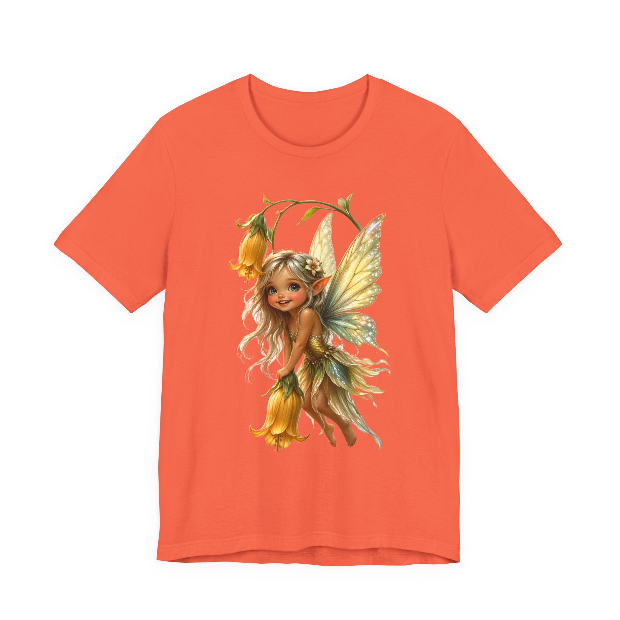 Fairy Flower T-Shirt — Whimsical Yellow Bell Fairy Graphic Tee