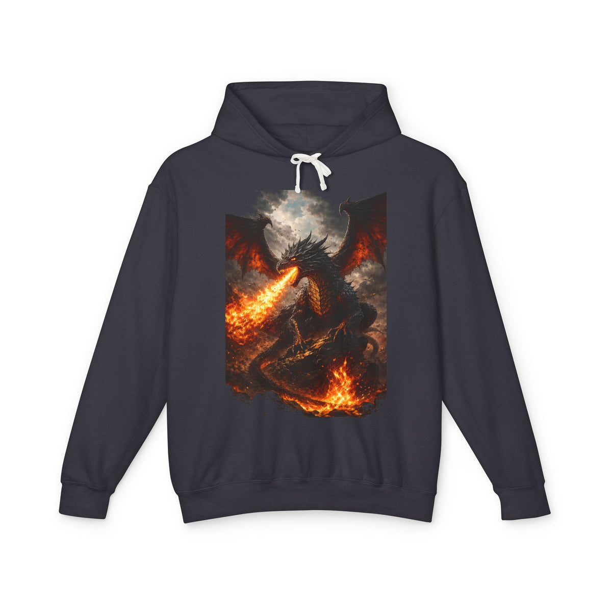 Dragon Fire Hoodie – Mythical Fire-Breathing Dragon Graphic Hoodie