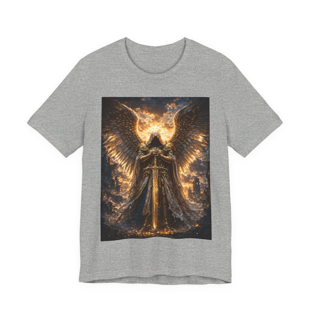 Angel Guardian T-Shirt — Golden Warrior Wings Graphic Tee