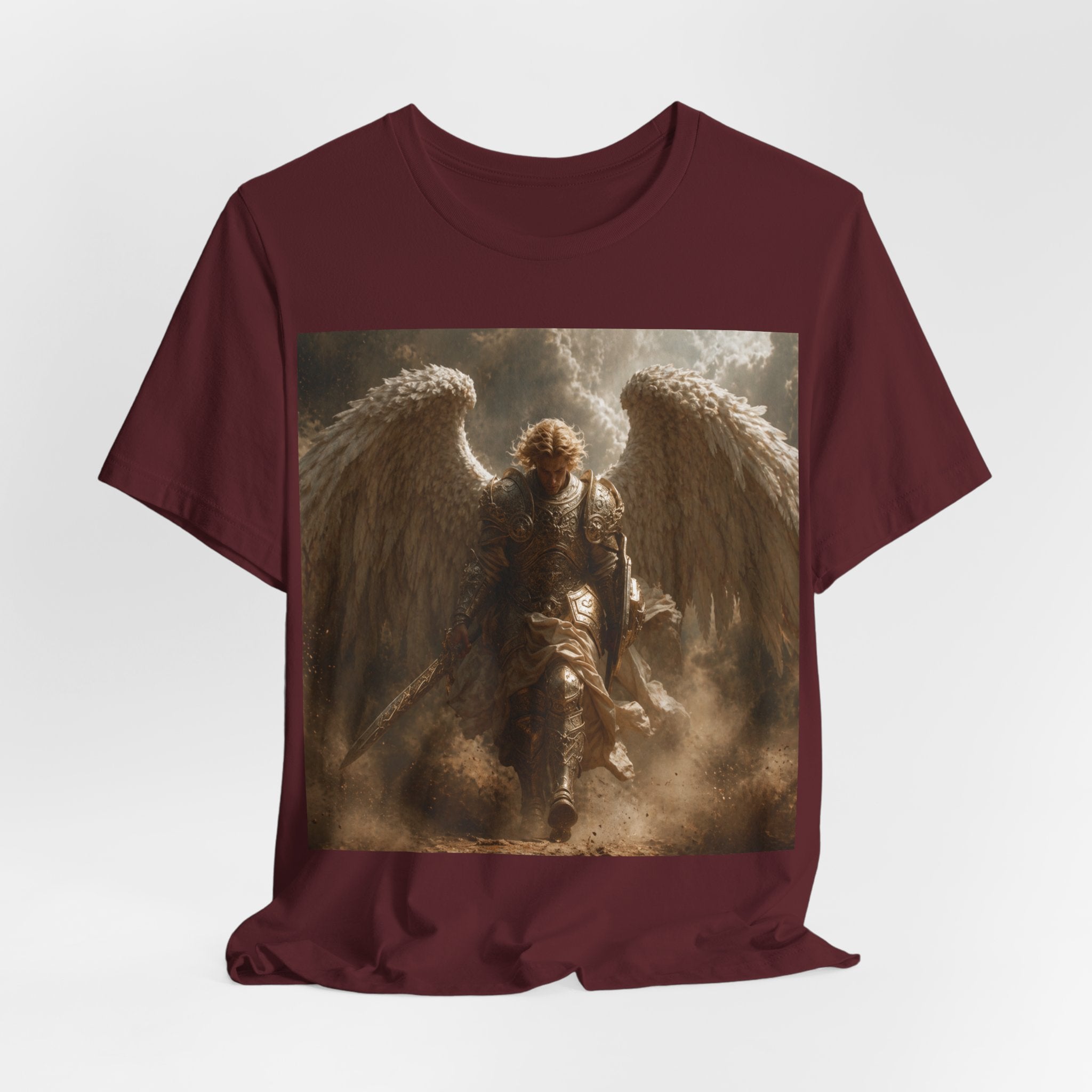 Angel Warrior T‑Shirt — Dramatic Winged Guardian Graphic Tee