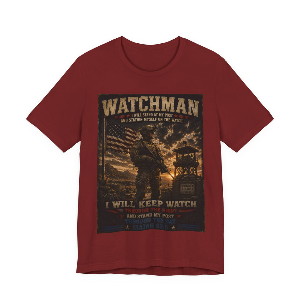 Watchman T-Shirt – I Will Keep Watch Military Veteran Tribute Tee