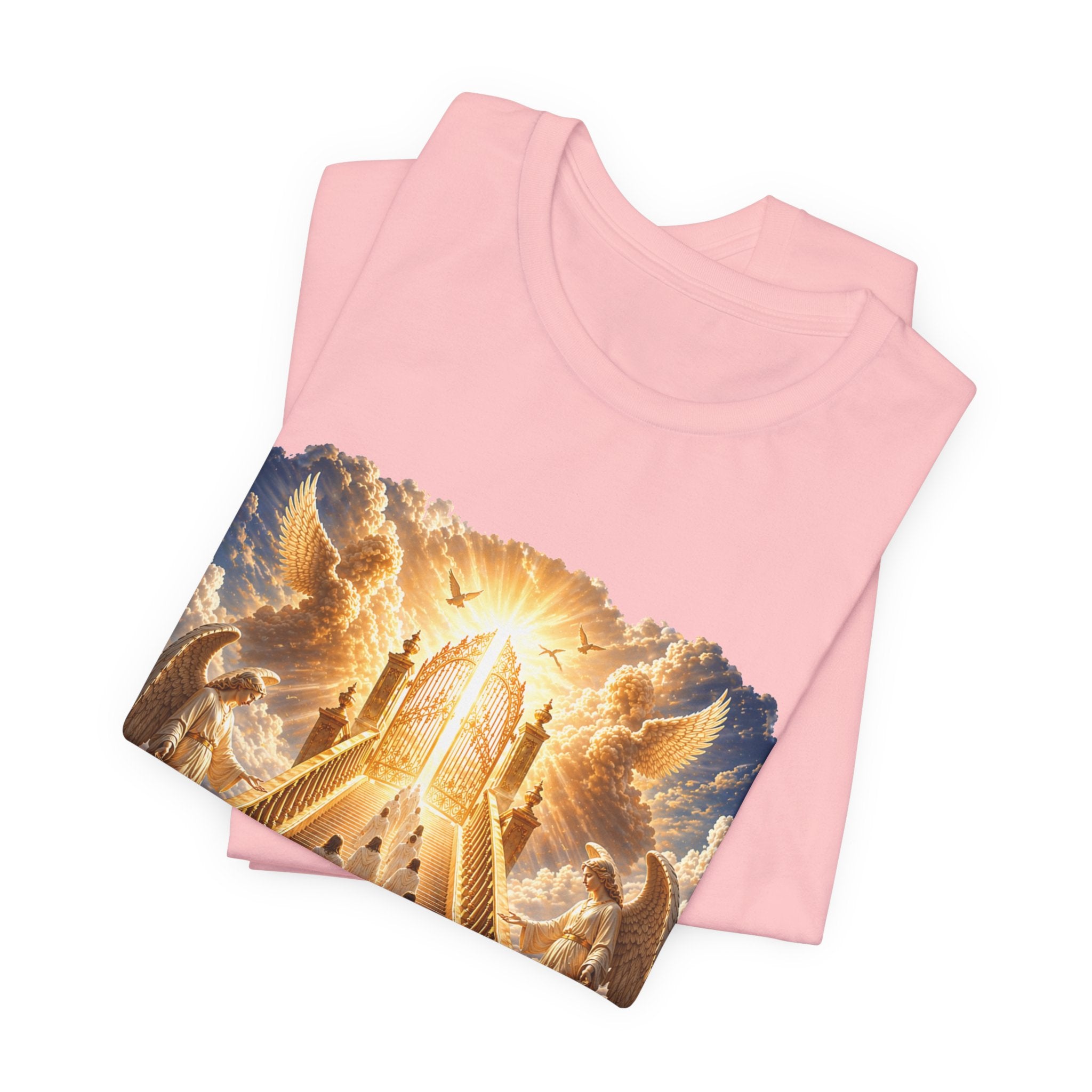 Christian Heaven Stairway T‑Shirt — "Only a Few May Enter" Religious Graphic Tee