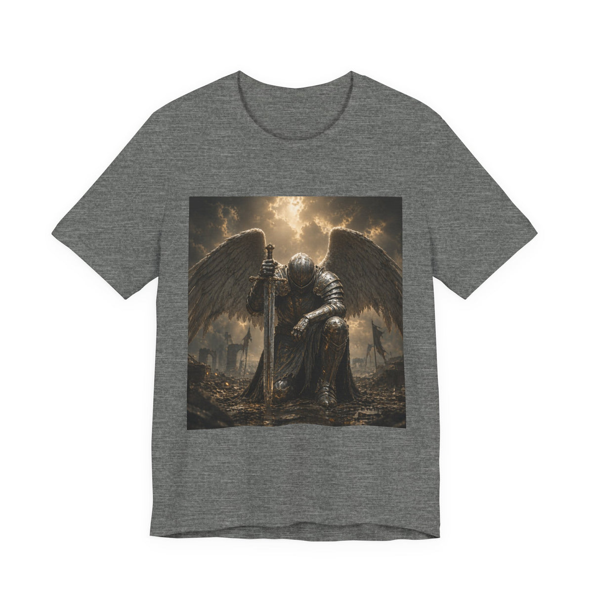 Angel Knight T-Shirt — Gothic Dark  Armor Tee