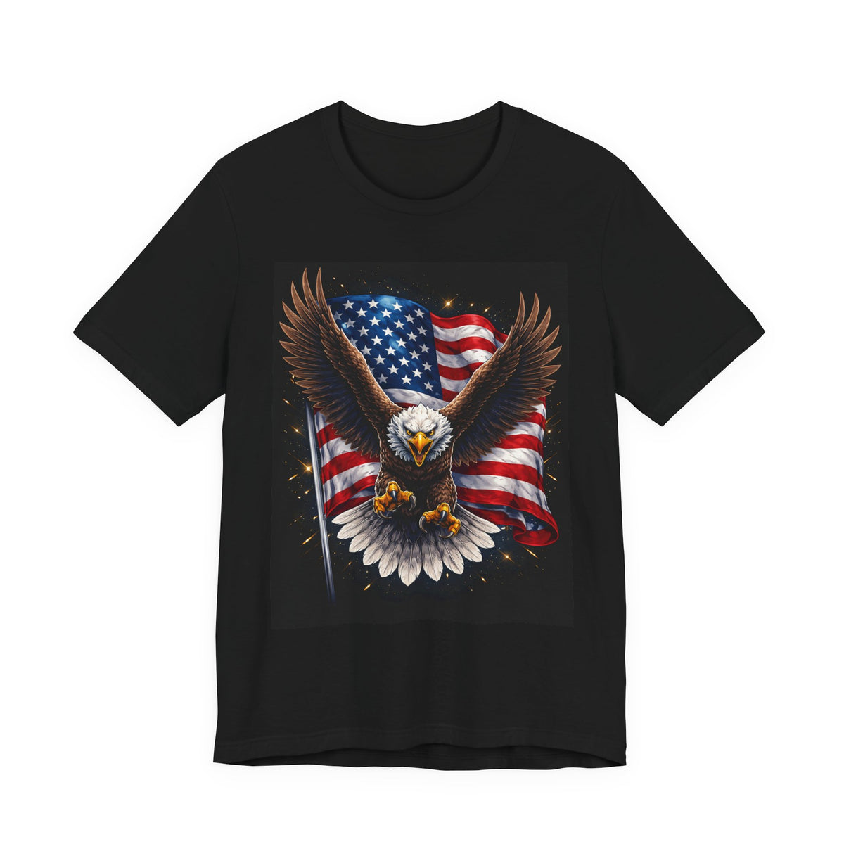 Patriotic Eagle T-Shirt – Bald Eagle with American Flag Graphic