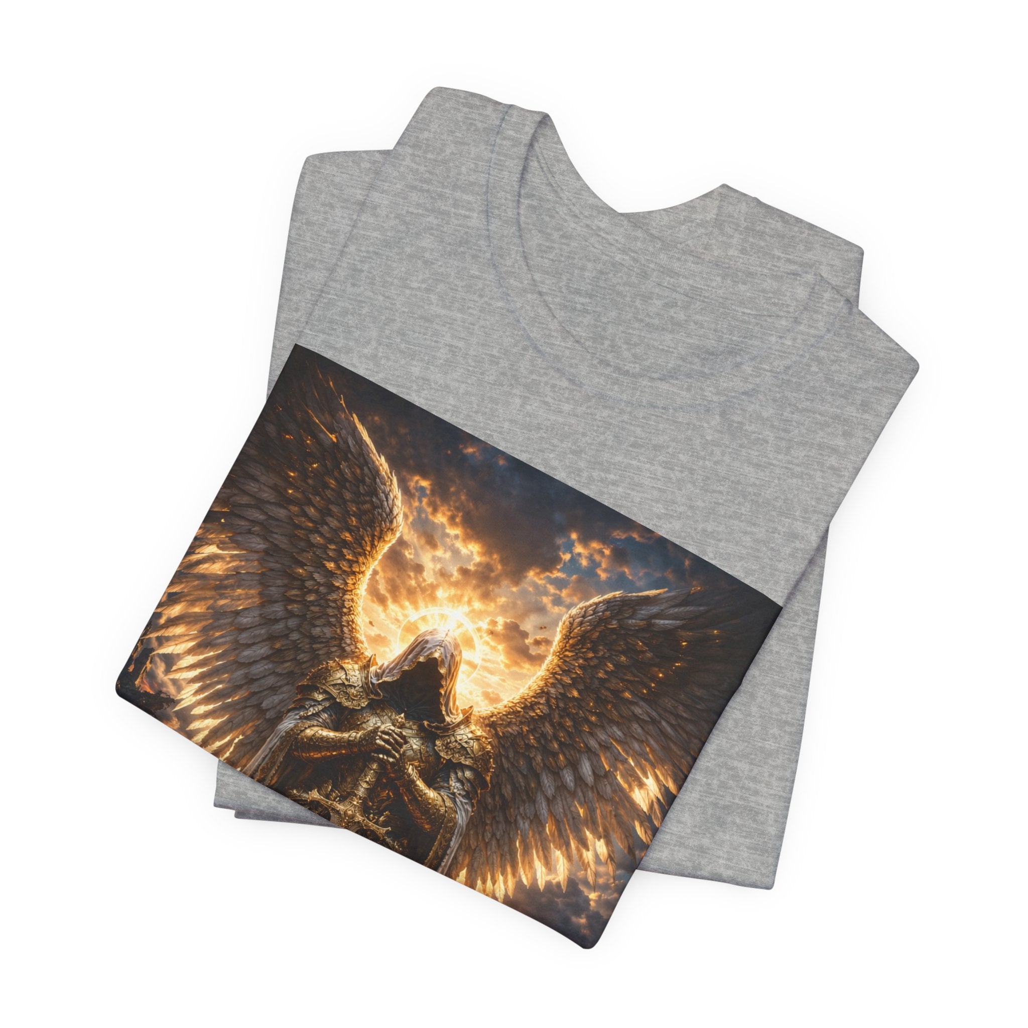 Angel Guardian T-Shirt — Golden Warrior Wings Graphic Tee