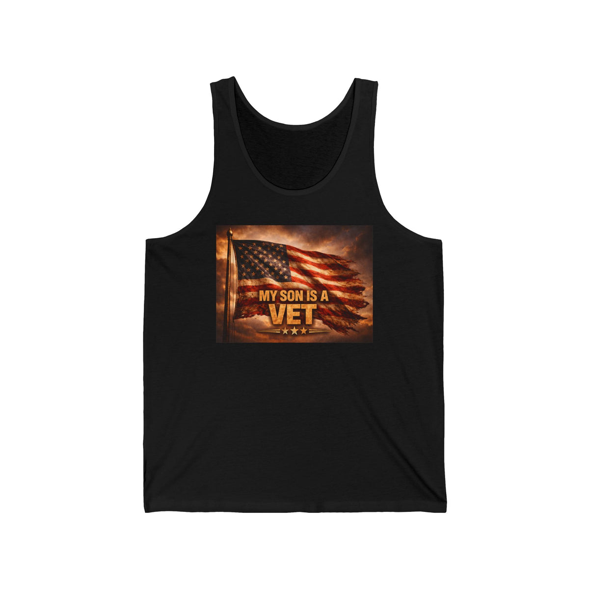 My Son Is A Vet Tank Top — Patriotic American Flag Veteran Tribute Tank