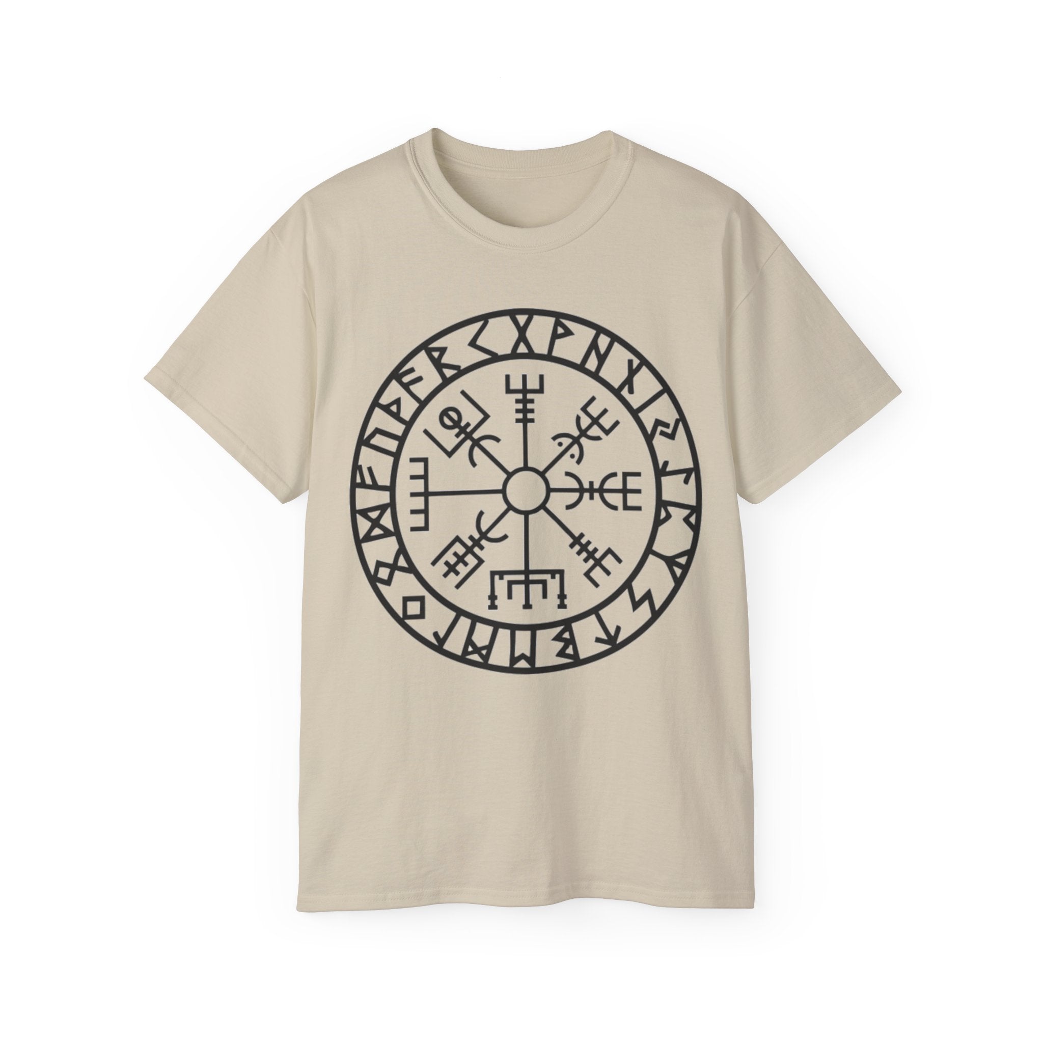 Viking Vegvisir Rune Cotton T‑Shirt