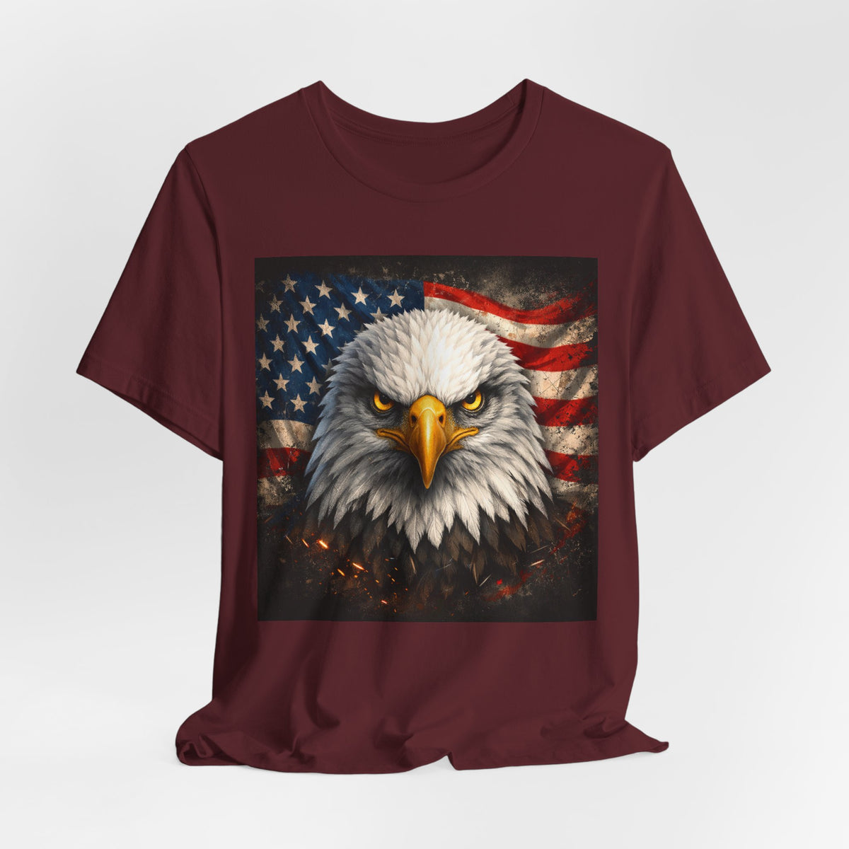 Patriotic Eagle T-Shirt – American Flag Bald Eagle Graphic Tee