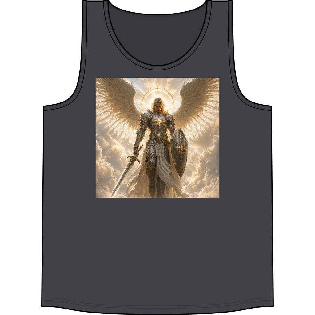 Angel Warrior Tank Top — Heavenly Sword & Shield Graphic Concert Tank