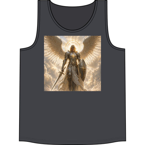 Angel Warrior Tank Top — Heavenly Sword & Shield Graphic Concert Tank