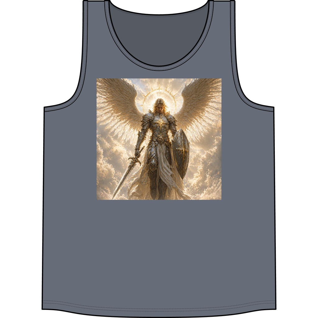 Angel Warrior Tank Top — Heavenly Sword & Shield Graphic Concert Tank