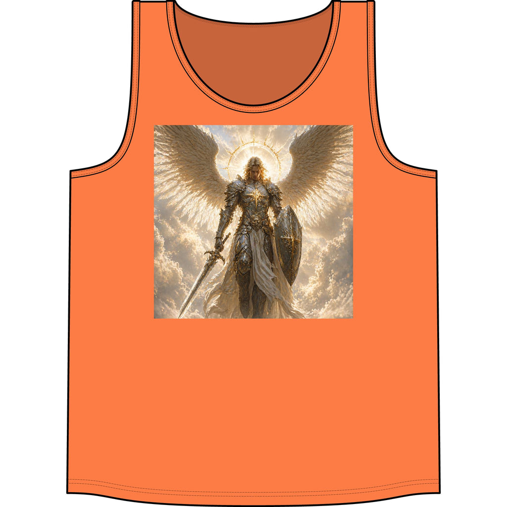 Angel Warrior Tank Top — Heavenly Sword & Shield Graphic Concert Tank