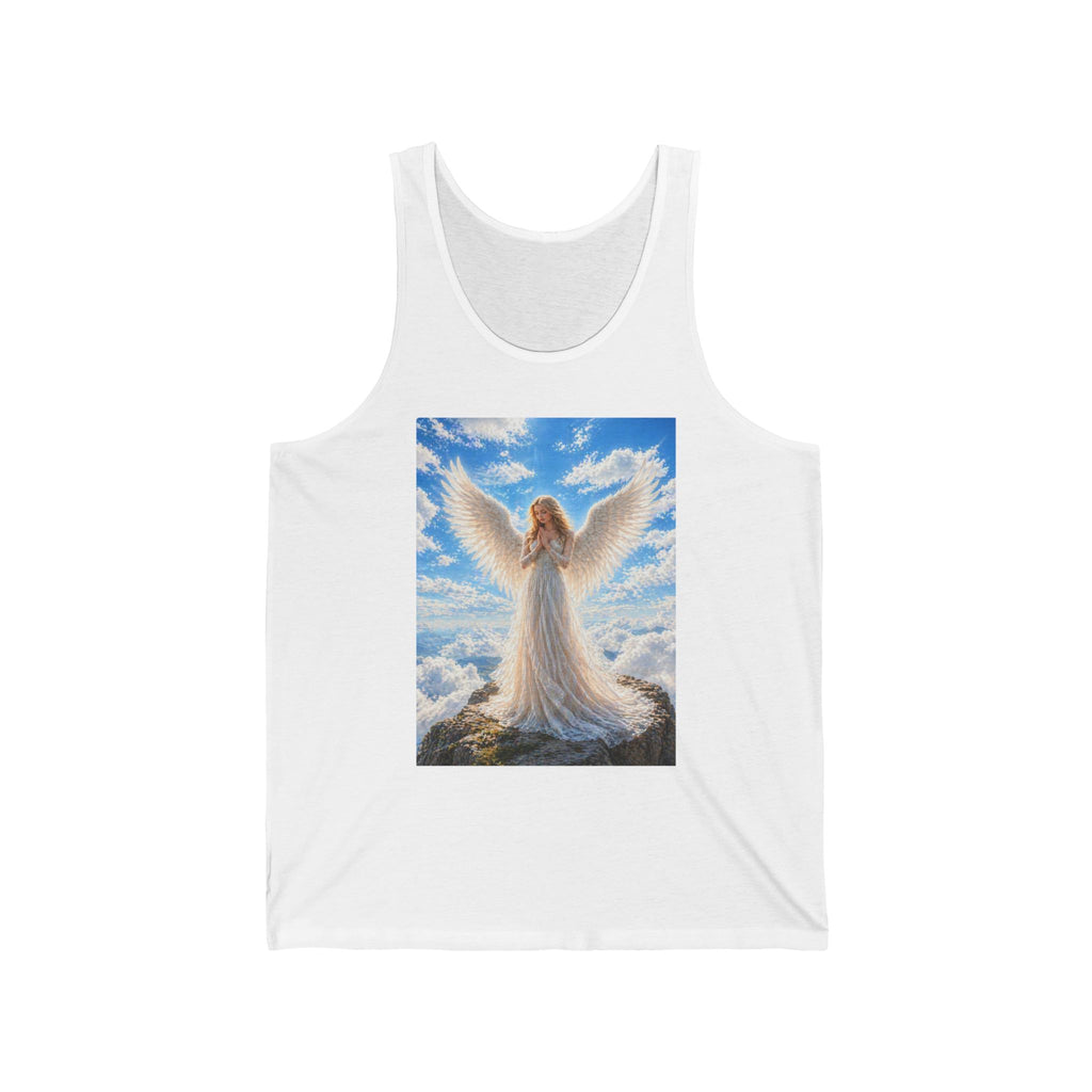 Angel Wings Tank Top — Heavenly Guardian Angel Graphic Jersey Tank
