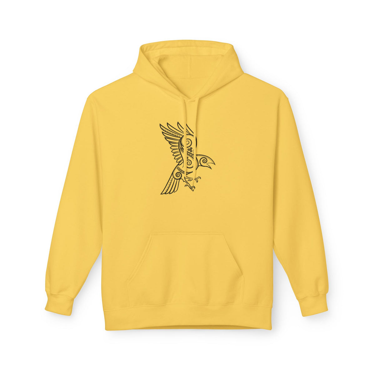 The Raven – Odin’s Messengers-Hoodie — Bird Outline Graphic Pullover
