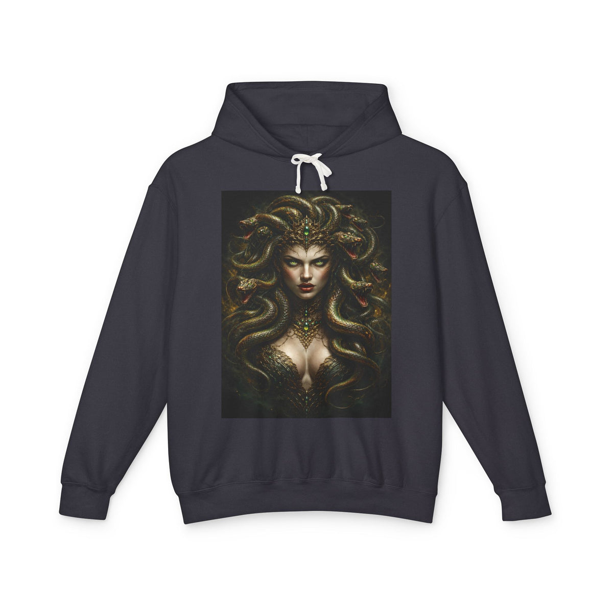 Medusa Mythology Hoodie — Dark Fantasy Snake-Headed Goddess Sweatshirt